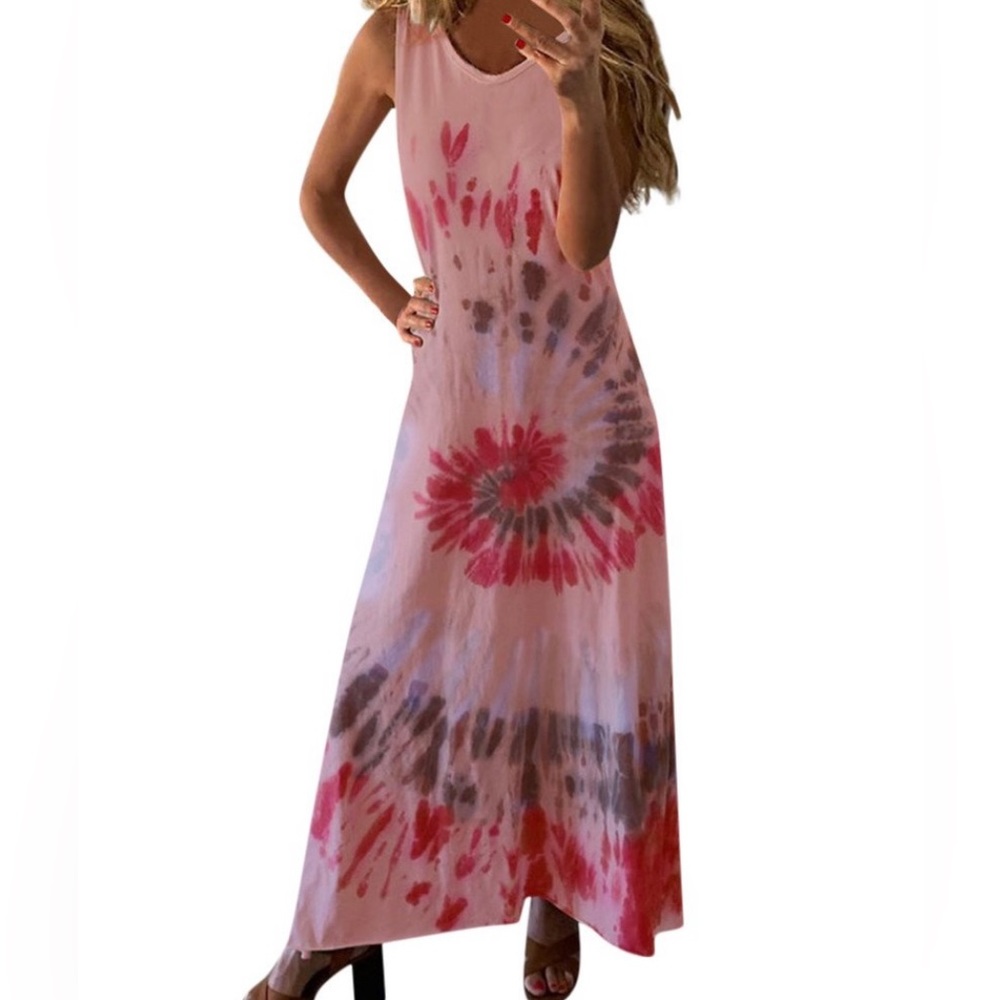 Avamo NWOT Plus Size Women Vintage Print Maxi Dress Large